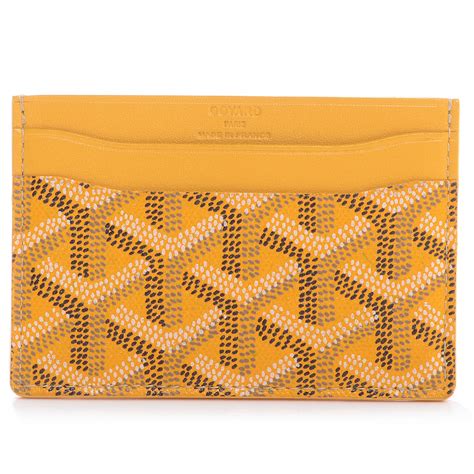 goyard saint sulpice card holder goyardine yellow|maison Goyard card holder.